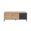 TV-Möbel mit 2 Türen und 2 Schubladen - L130 cm - Grau