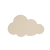 Nube infantil artesanal de madera de pino beige 41x25 cm