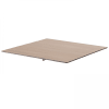Neigbare Tischplatte aus HPL - 60 x 60 cm Braun