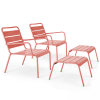 Fauteuil de jardin en métal jaune Palavas - Oviala