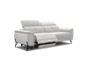 Canapé droit 3 places avec relax électrique à gauche tissu beige clair