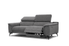 Canapé 3 places XXL avec relax électrique côté droit tissu gris foncé
