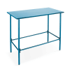 Tavolo alto da pranzo in metallo blu pacifico da 120 cm
