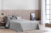 Colcha Bouti acolchada piqué relleno 200 gr cama 105 hojas gris