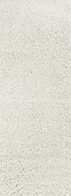 Tapis de Couloir Shaggy Moderne Blanc 80x220