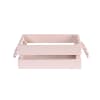 Caja almacenaje infantil artesanal madera pino rosa 31x23x12 cm
