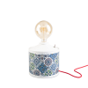 Lámpara artesanal de metal reciclado multicolor 37x20 cm