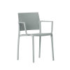 Silla de exterior de polipropileno gris 56x80 cm