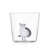 Verre Chat Blanc et Gris