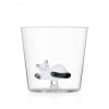 Verre Sleeping Cat Blanc et Gris