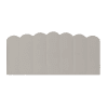 Cabecero tapizado en terciopelo gris 160x74cm
