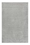 Tapis poils longs effet bouclette gris clair 133x200