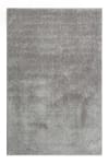 Tapis carré poils longs doux brillant gris clair 200x200