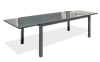 Mesa de jardín 12 plazas de aluminio y tablero de vidrio
