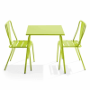 Ensemble table de jardin carrée et 2 chaises bistrot vert