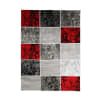 Tapis vintage à motifs cubes rouge 160x230