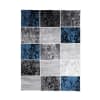 Tapis vintage à motifs cubes bleu 160x230