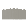 Cabecero tapizado en terciopelo gris cálido 145x74cm