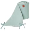Tour de lit bébé universel en gaze de coton vert de gris 210x30 cm