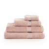 Pack de 2 toallas 100% algodón peinado 650 gr rosa claro 30x50 cm