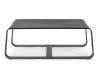 Tavolino basso da aperitivo da esterno in alluminio nero