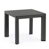 Tavolino per lettino da esterno in alluminio nero