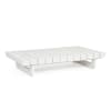Tavolino per esterno struttura in alluminio bianco 126x73.5 cm