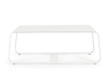 Tavolino basso da aperitivo da esterno in alluminio bianco