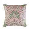 Housse de coussin en Coton Rose pétale et vert 40x40 cm