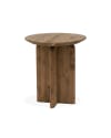 Mesa auxiliar de madera maciza en tono envejecido de 50x45cm
