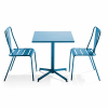 Ensemble table inclinable de jardin et 2 chaises bleu pacific