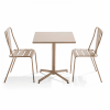 Ensemble table inclinable de jardin et 2 chaises taupe