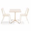 Ensemble table inclinable de jardin et 2 chaises ivoire
