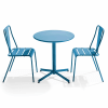 Mesa redonda de conjunto y 2 sillas de jardín estilo de metal pacífico