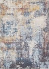 Alfombra abstracta moderna multicolor/azul 160x213