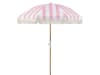 Parasol de jardin ⌀ 150 cm rose et blanc