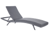 Chaise longue en aluminium gris foncé
