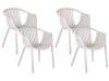 Conjunto de 4 sillas de jardín beige