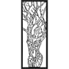 Décoration murale femme arbre de vie en métal noir 116x43 cm
