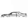 Wanddekoration Dodge Challenger Auto aus Metall, 80x17 cm, schwarz