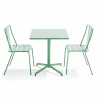 Ensemble table inclinable de jardin et 2 chaises vert sauge