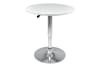 Tavolo da bar regolabile in altezza rotondo 60 cm in mdf bianco