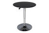 Tavolo da bar regolabile in altezza rotondo 60 cm in mdf nero