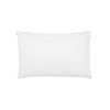 Taie d'oreiller en double gaze de coton blanc immaculé 50x70 cm
