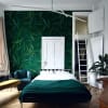 Papier peint panoramique empreintes végétales vert 225x250cm