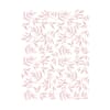 Adesivo murale con piante effetto acquarello rosa