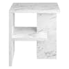 Tavolino effetto marmo bianco