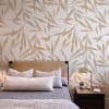 Papier peint panoramique empreintes végétales beige 450x250cm