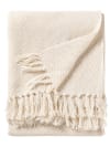Coperta di cotone ivory 125x150