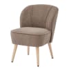 Fauteuil  tissu bouclette taupe